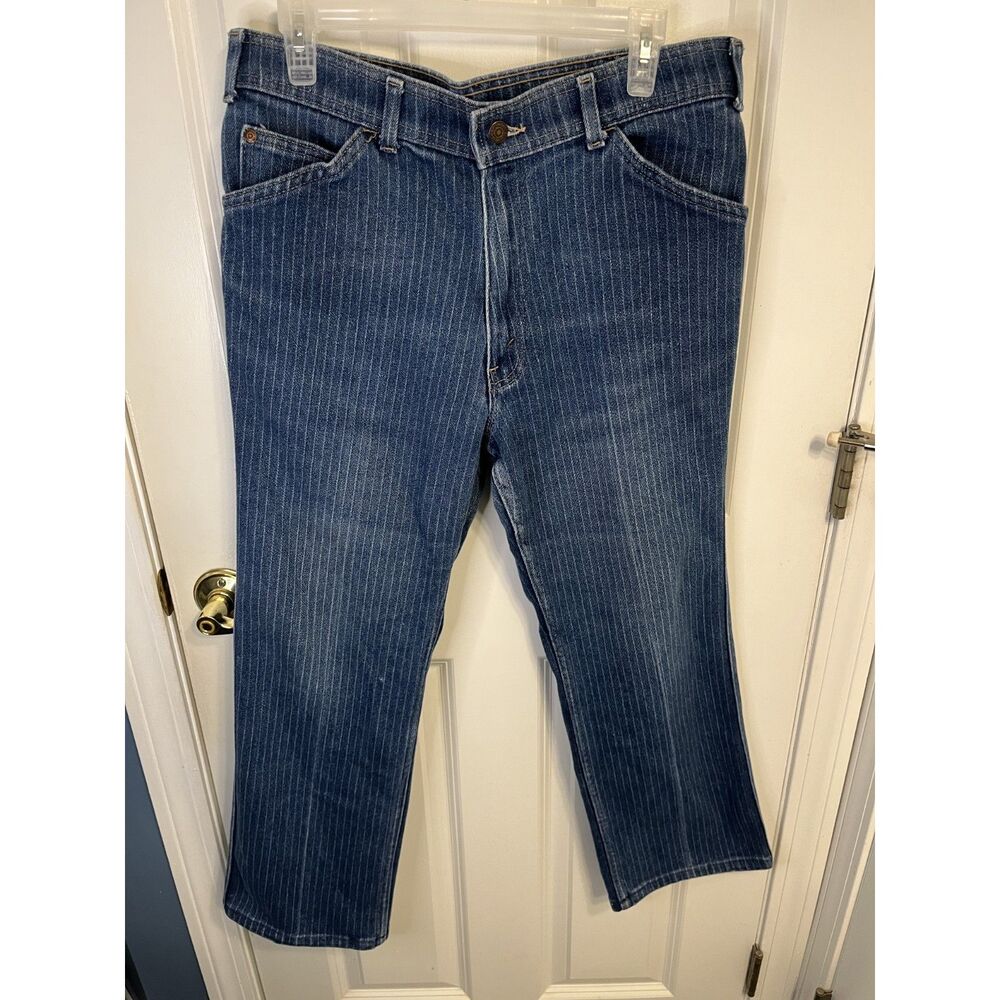 Vintage 80s Levi's Action Casuals Pinstripe Jeans 535